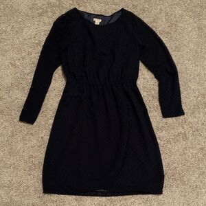 J. Crew Dark Blue Long Sleeve Dress